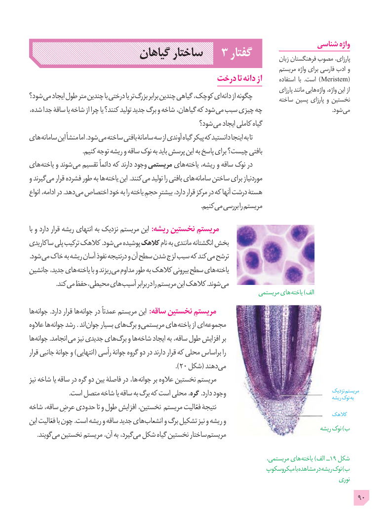 تصویر صفحهٔ ۹۰ کتاب زیست‌شناسی